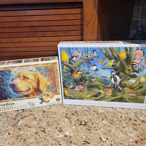 Garden Birds and Dog Puzzle Set